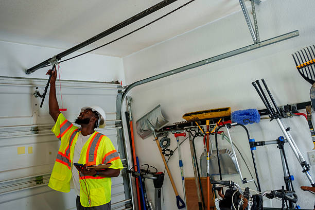 Professional Garage Door Panel Replacement technician working in Bullard, TX